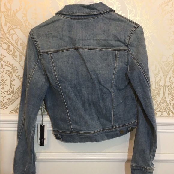 J Brand Harlow Surface Shrunken Cropped Blue Denim Jean Jacket Women XSmall $238 - Picture 4 of 7